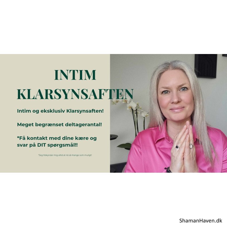 𝗜𝗻𝘁𝗶𝗺 𝗞𝗹𝗮𝗿𝘀𝘆𝗻𝘀𝗮𝗳𝘁𝗲𝗻 Med Mette Keller, den 26. Maj 